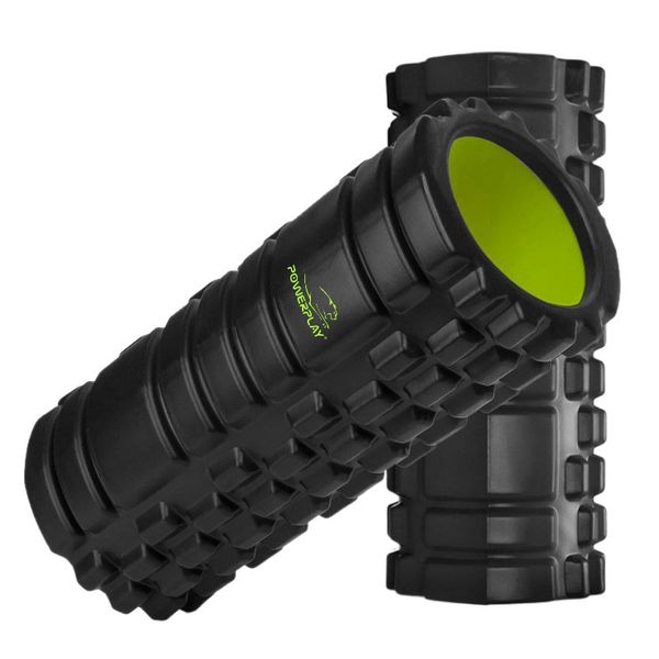 Массажный ролик (роллер) PowerPlay 4025 Massage Roller Черно-зеленый (33x15см.) PP_4025_Black_Green фото