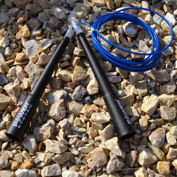 Скакалка швидкісна Power System PS-4033 Crossfit Jump Rope Blue (2,8m.) PS-4033_Black-Blue фото