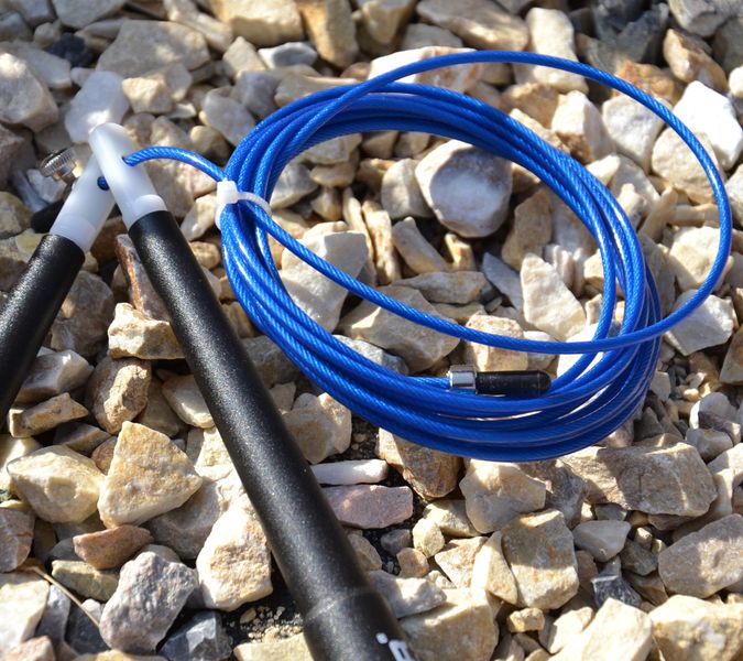 Скакалка швидкісна Power System PS-4033 Crossfit Jump Rope Blue (2,8m.) PS-4033_Black-Blue фото