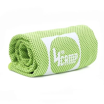 Охлаждающее полотенце для фитнеса и спорта 4CAMP из микрофибры CT01 зеленый 100*30см. CT01 GREEN фото