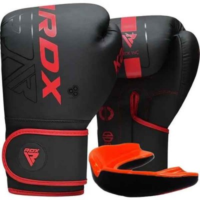 Боксерские перчатки RDX F6 Kara Matte Red 12 унций (капа в комплекте) BGR-F6MR-12OZ фото