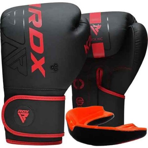 Боксерські рукавиці RDX F6 Kara Matte Red 12 унцій (капа в комплекті) BGR-F6MR-12OZ фото