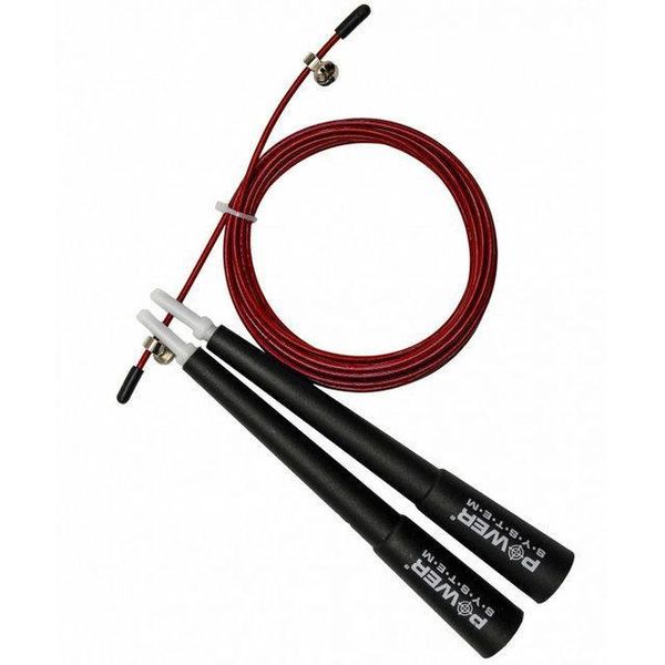 Скакалка скоростная Power System PS-4033 Crossfit Jump Rope Red (2,8m.) PS-4033_Black-Red фото