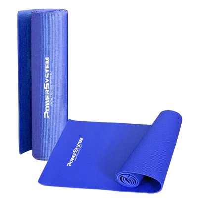 Коврик для йоги и фитнеса Power System PS-4014 PVC Fitness-Yoga Mat Blue (173x61x0.6) PS-4014_Blue фото