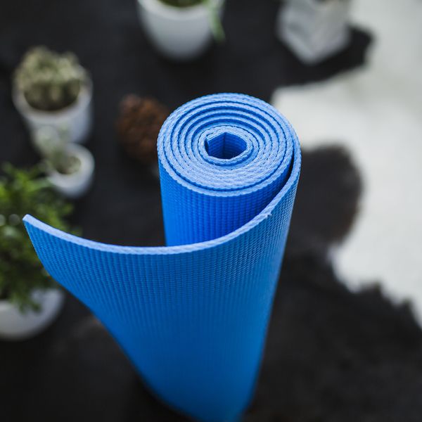 Килимок для йоги та фітнесу Power System PS-4014 PVC Fitness-Yoga Mat Blue (173x61x0.6) PS-4014_Blue фото