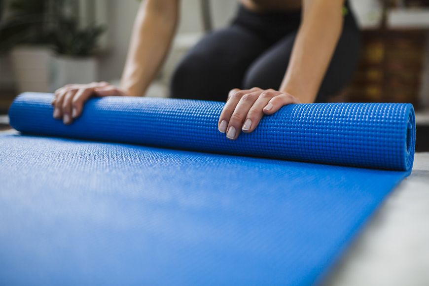 Килимок для йоги та фітнесу Power System PS-4014 PVC Fitness-Yoga Mat Blue (173x61x0.6) PS-4014_Blue фото