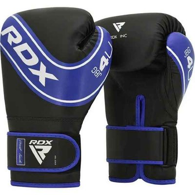 Боксерские перчатки RDX 4B Robo Kids Blue/Black 6 унций (капа в комплекте) JBG-4U-6oz фото