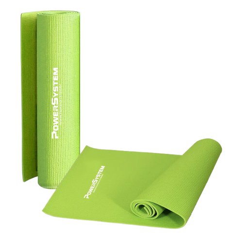 Килимок для йоги та фітнесу Power System PS-4014 PVC Fitness-Yoga Mat Green (173x61x0.6) PS-4014_Green фото