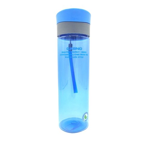 Пляшка для води CASNO 600 мл KXN-1145 Блакитна + пластиковий вінчик KXN-1145_Blue фото