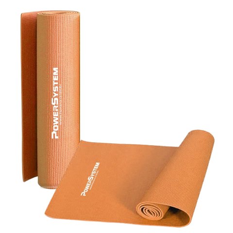 Килимок для йоги та фітнесу Power System PS-4014 PVC Fitness-Yoga Mat Orange (173x61x0.6) PS-4014_Orange фото