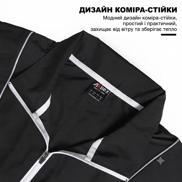 Чоловіча куртка з комірцем-стійкою Akilex - М Akilex_jak_black_m фото