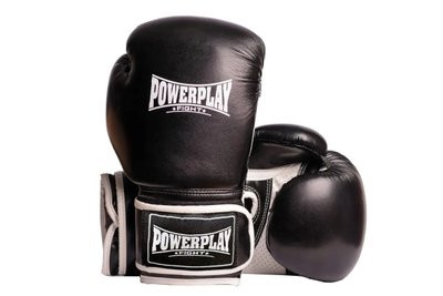 Перчатки для бокса PowerPlay, черные 50956872 фото