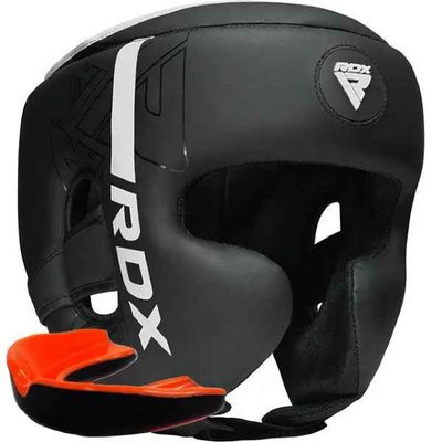Боксерский шлем RDX F6 KARA Matte White L (капа в комплекте) HGR-F6MW-L фото