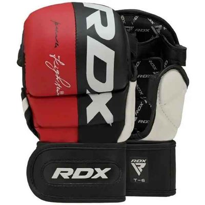 Рукавиці для ММА RDX T6 Plus Rex Red L (капа у комплекті) GGR-T6R-L+ фото