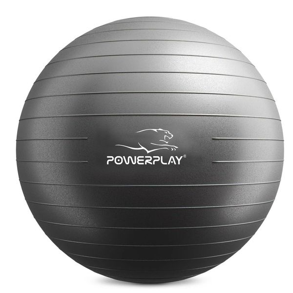 Мяч для фитнеса (фитбол) PowerPlay 4001 Ø65 cm Gymball Черный + насос PP_4001_65_Black фото