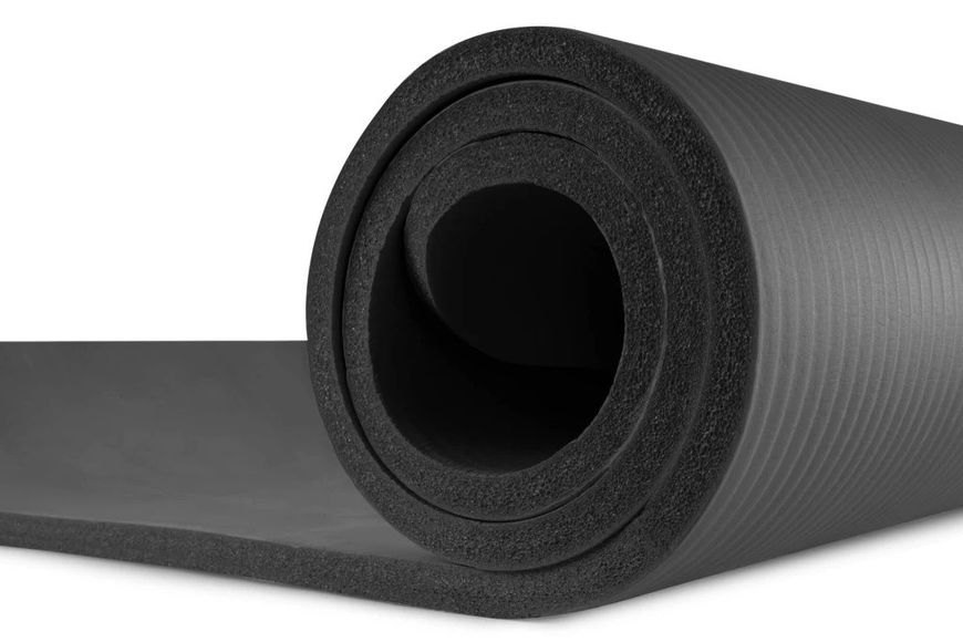 Килимок для йоги та фітнесу Power System PS-4017 NBR Fitness Yoga Mat Plus Black (180х61х1) PS-4017_Black фото