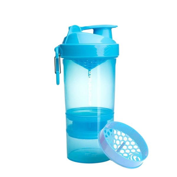 Шейкер спортивний SmartShake Original2GO 600ml Neon Blue (Original) 10560102 фото