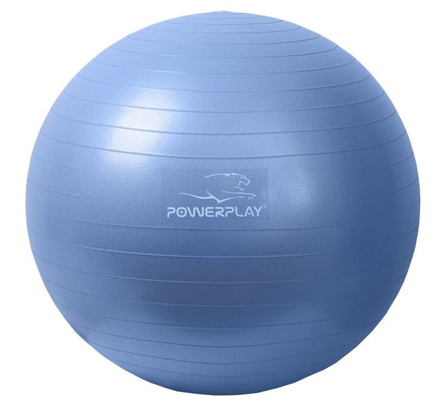 М'яч для фітнесу (фітбол) PowerPlay 4001 Ø65 cm Gymball Синій + помпа PP_4001_65_Blue фото