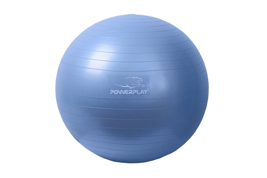 М'яч для фітнесу (фітбол) PowerPlay 4001 Ø65 cm Gymball Синій + помпа PP_4001_65_Blue фото