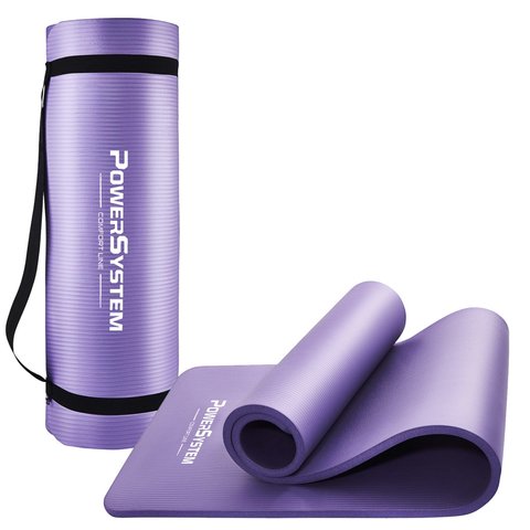 Килимок для йоги та фітнесу Power System PS-4017 NBR Fitness Yoga Mat Plus Purple (180х61х1) PS-4017_Purple фото