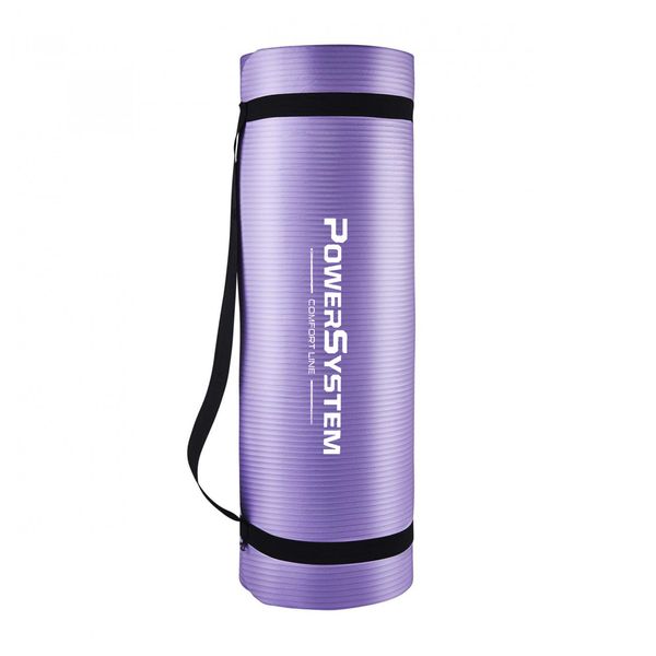 Килимок для йоги та фітнесу Power System PS-4017 NBR Fitness Yoga Mat Plus Purple (180х61х1) PS-4017_Purple фото