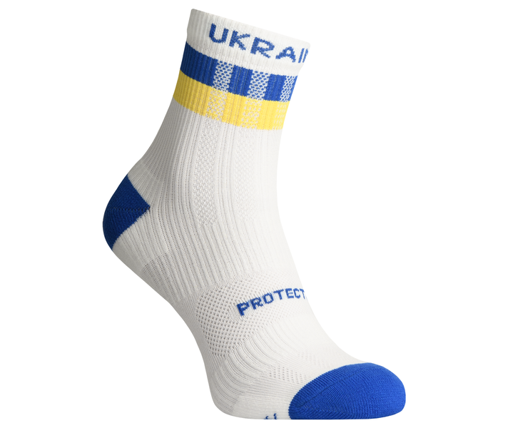 Компресійні шкарпетки захисні літні "ShortDry Ultra New" синьо-білі S 36-39 3352392 фото