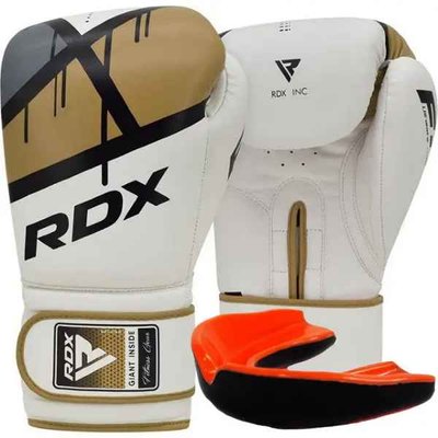 Боксерские перчатки RDX F7 Ego Golden 10 унций (капа в комплекте) BGR-F7GL-10oz фото