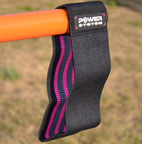 Тканева гумка для фітнесу та спорту Power System PS-4091 Booty Band LVL 1 Black/Pink (d_64 см. навантаження 18-23кг.) 4091PI-0 фото