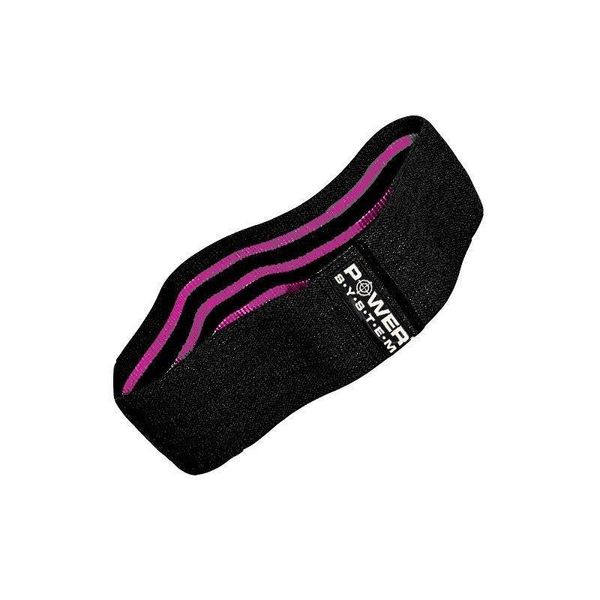 Тканева гумка для фітнесу та спорту Power System PS-4091 Booty Band LVL 1 Black/Pink (d_64 см. навантаження 18-23кг.) 4091PI-0 фото