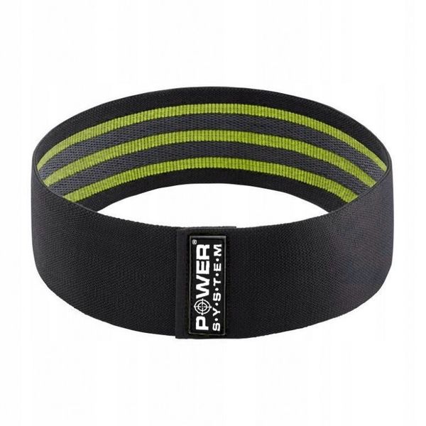 Тканева гумка для фітнесу та спорту Power System PS-4092 Booty Band LVL 2 Black/Green (d_80 см. навантаження 12-16кг.) 4092GN-0 фото