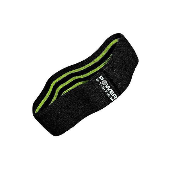 Тканевая резинка для фитнеса и спорта Power System PS-4092 Booty Band LVL 2 Black/Green (d_80 см. 12-16кг.) 4092GN-0 фото