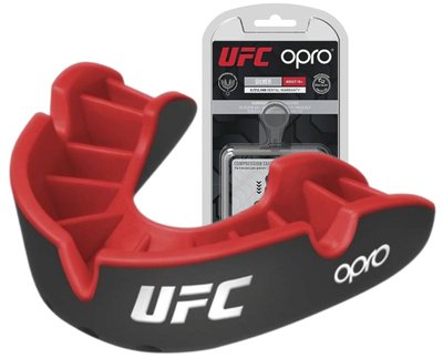 Капа OPRO Silver UFC дитяча (вік до 10) Black/Red (ufc.102515001) UFC_Jr_Silver_Bl/R фото