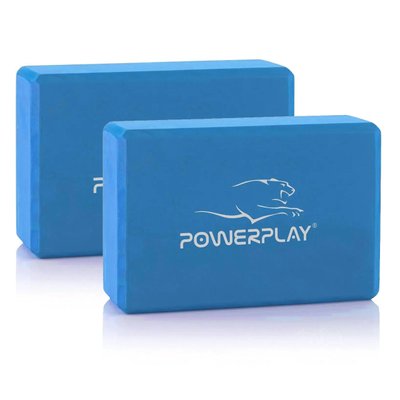 Блоки для йоги 2шт. (пара) PowerPlay 4006 Yoga Brick EVA Синий PP_4006_Blue_2in фото
