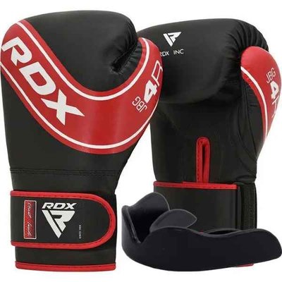 Боксерские перчатки RDX 4B Robo Kids Red/Black 6 унций (капа в комплекте) JBG-4R-6oz фото