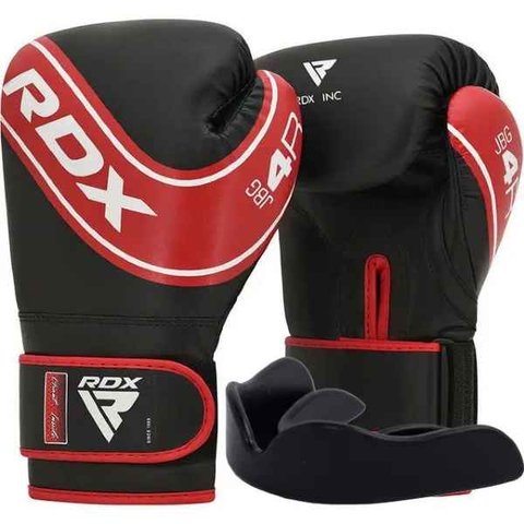 Боксерські рукавиці RDX 4B Robo Kids Red/Black 6 унцій (капа в комплекті) JBG-4R-6oz фото