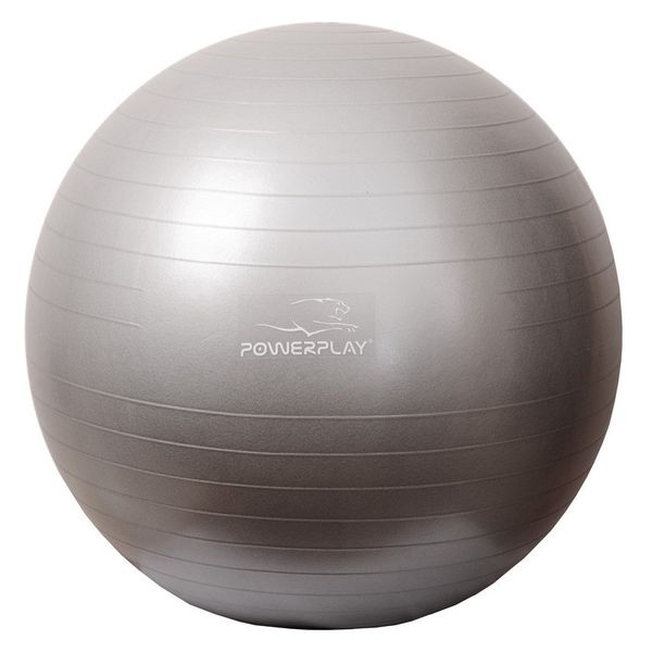 Мяч для фитнеса (фитбол) PowerPlay 4001 Ø75 cm Gymball Серебристый + насос PP_4001_75_Silver фото