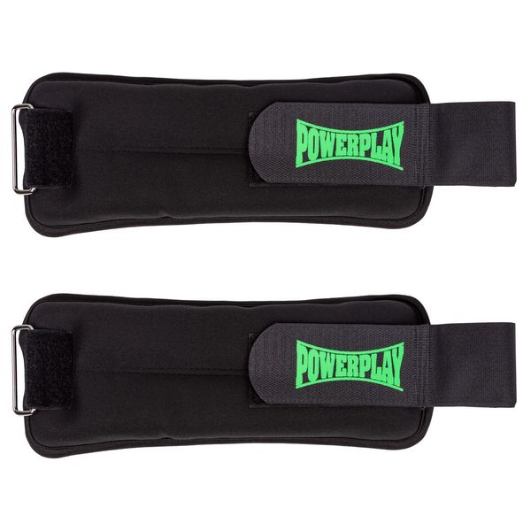 Обважнювачі-манжети для ніг та рук PowerPlay 4335 Wrist/Ankle Weights (2*2 кг) (пара) PP_4335_2kg_Black фото