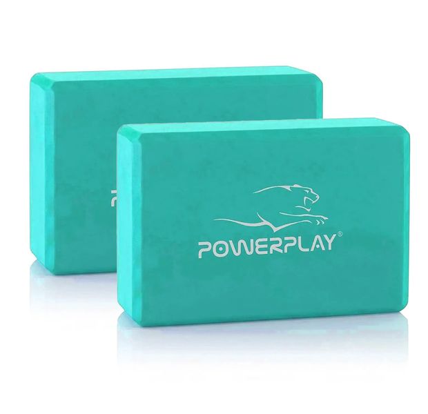 Блок для йоги 2 шт. (пара) PowerPlay 4006 Yoga Brick EVA Мятні PP_4006_Mint_2in фото