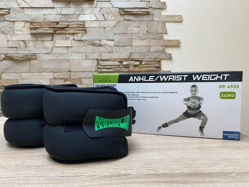 Обважнювачі-манжети для ніг та рук PowerPlay 4335 Wrist/Ankle Weights (2*2 кг) (пара) PP_4335_2kg_Black фото