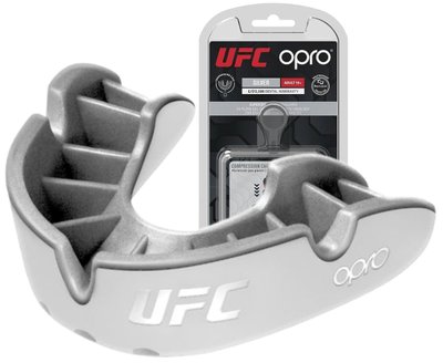 Капа OPRO Silver UFC доросла (вік 11+) White/Silver (ufc.102514003) UFC_Silver_Wh/Sil фото