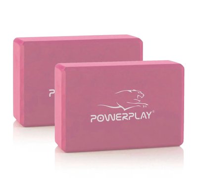 Блоки для йоги 2шт. (пара) PowerPlay 4006 Yoga Brick EVA Розовые PP_4006_Pink_2in фото
