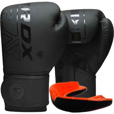 Боксерские перчатки RDX F6 Kara Matte Black 10 унций (капа в комплекте) BGR-F6MB-10OZ фото