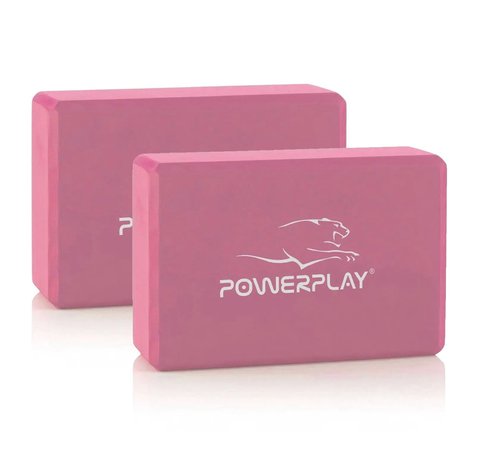 Блок для йоги 2 шт. (пара) PowerPlay 4006 Yoga Brick EVA Рожеві PP_4006_Pink_2in фото
