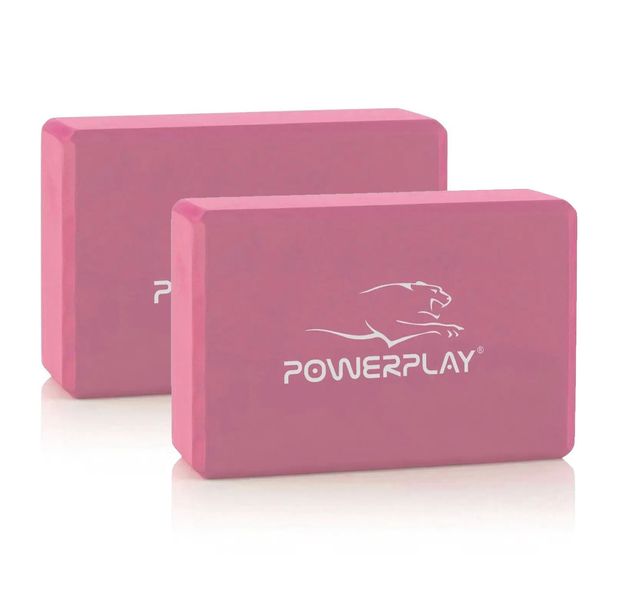 Блоки для йоги 2шт. (пара) PowerPlay 4006 Yoga Brick EVA Розовые PP_4006_Pink_2in фото