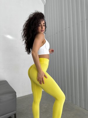 Леггинсы женские для фитнеса Empower, yellow - S QX070000S фото