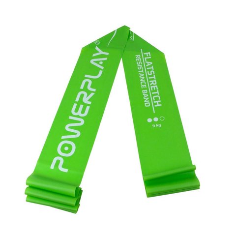Стрічка-еспандер для фітнесу та реабілітації PowerPlay 4112 0.5мм MediBand Medium Зелена (9кг) PP_4112_Green_Medium фото