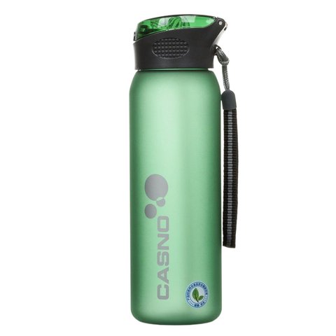 Пляшка для води CASNO 600 мл KXN-1196 Зелена з соломинкою KXN-1196_Green фото