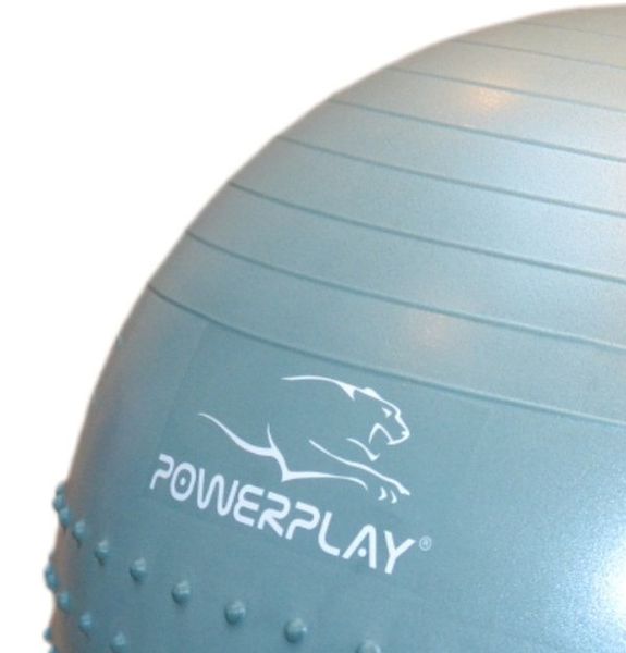 Мяч для фитнеса (фитбол) полумассажный PowerPlay 4003 Ø65 cm Gymball Зеленый + насос PP_4003_65_Green фото