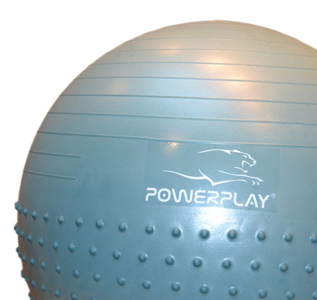 Мяч для фитнеса (фитбол) полумассажный PowerPlay 4003 Ø65 cm Gymball Зеленый + насос PP_4003_65_Green фото