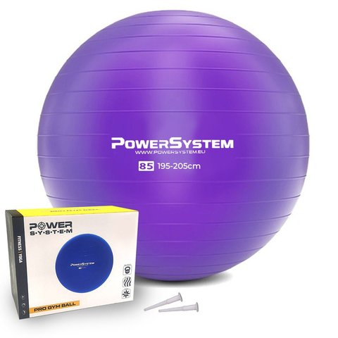М'яч для фітнесу (фітбол) Power System PS-4018 Ø85 cm PRO Gymball Purple PS-4018_85cm_Purple фото
